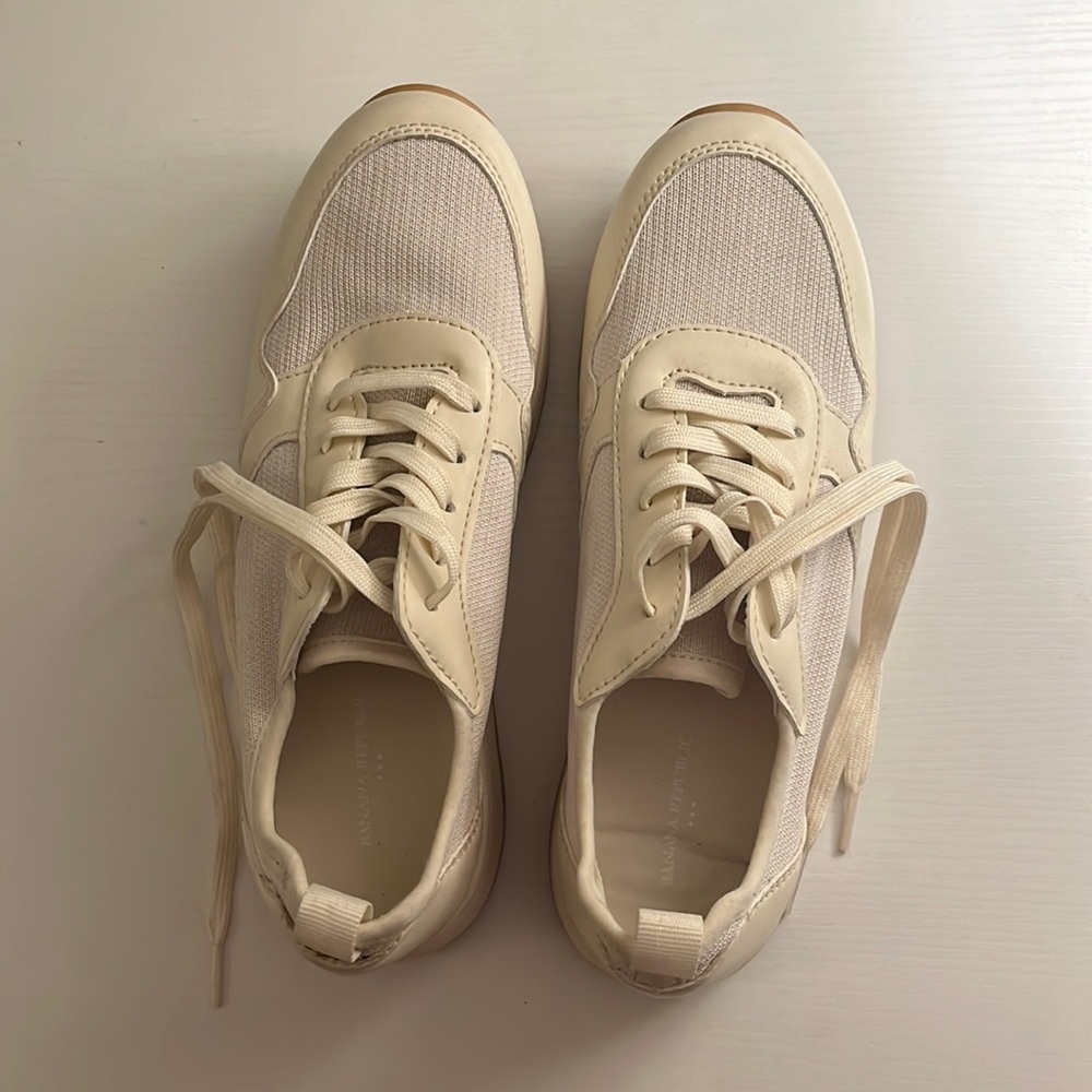 Banana Republic Cream Sneakers